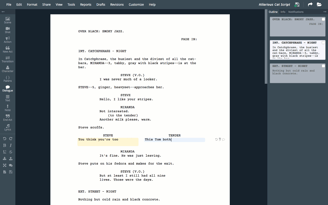 Free script writing software